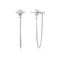 Silver Shimmer Chain Stud Earrings